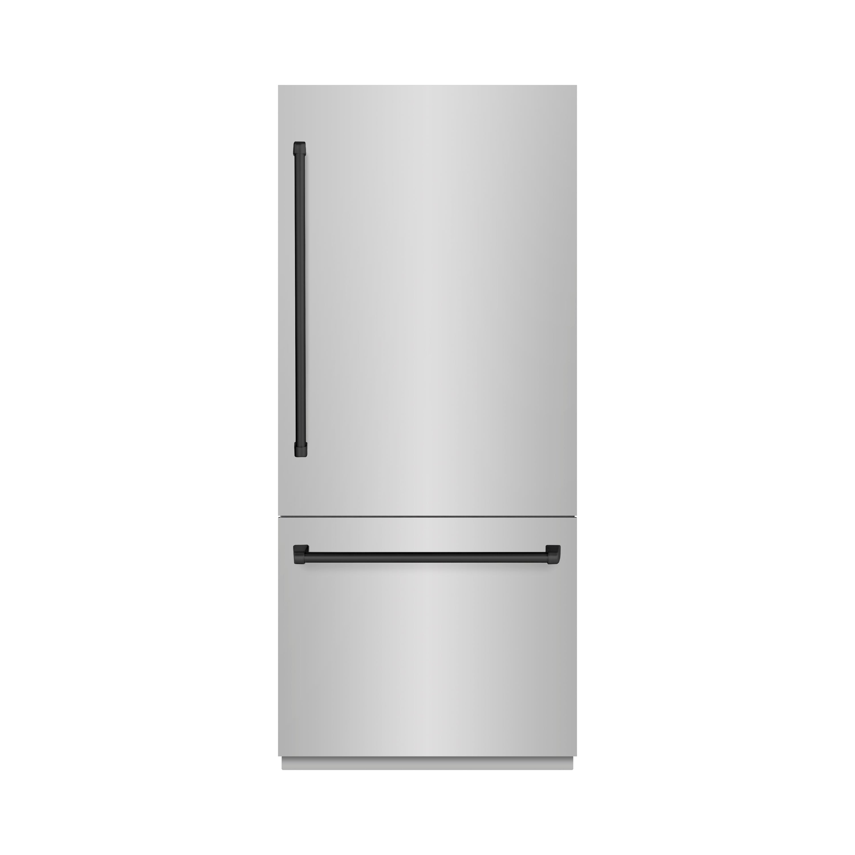 ZLINE 36 in. Built-In Bottom Freezer Refrigerator 19.8 cu. ft. Water Dispenser Ice Maker Matte Black Accents (RBITZ-304-36MB)