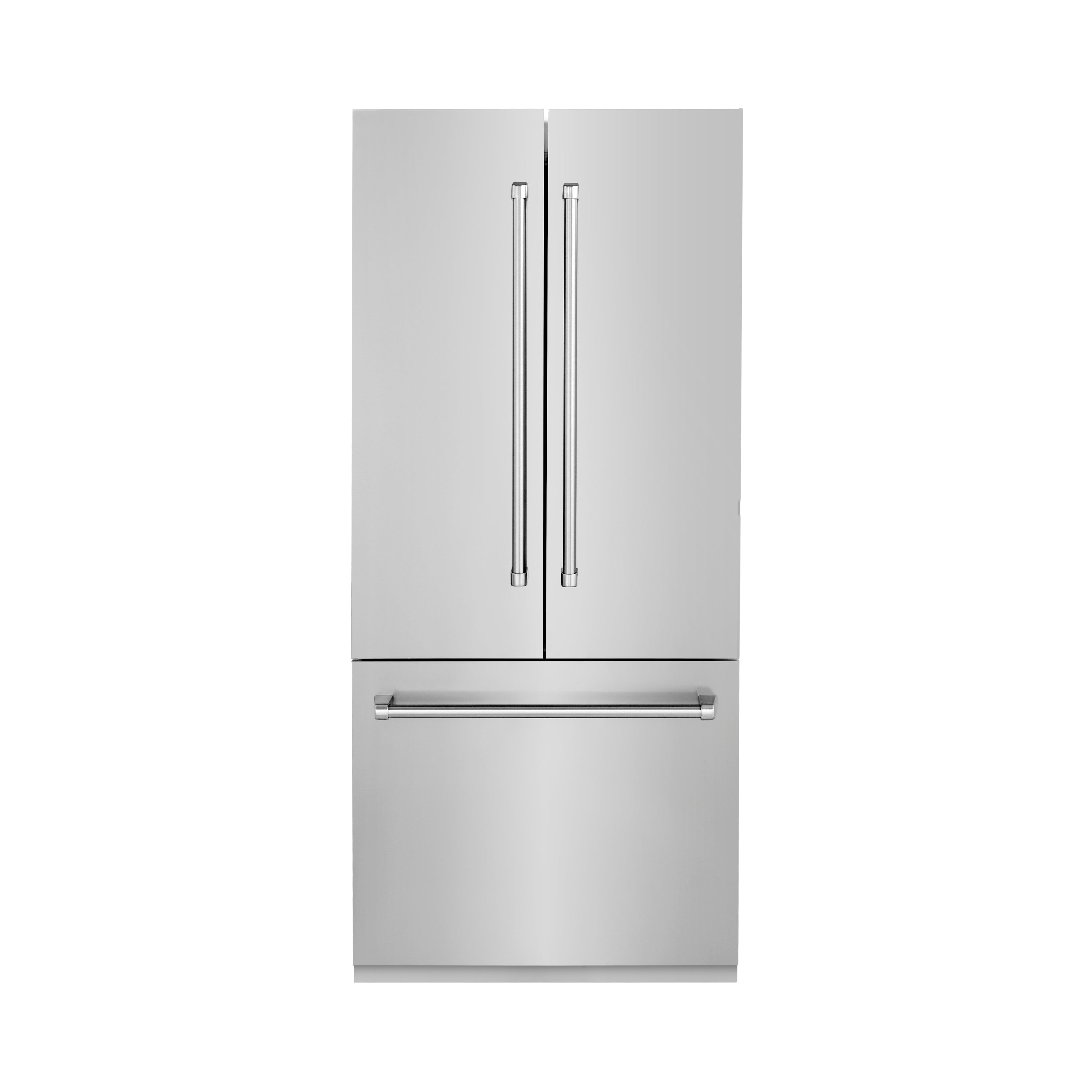 ZLINE Kitchen and Bath 36 Inch Built-In French Door Refrigerator 19.6 cu. ft. Capacity Stainless Steel Internal Water & Ice Dispenser (RBIV-304-36)
