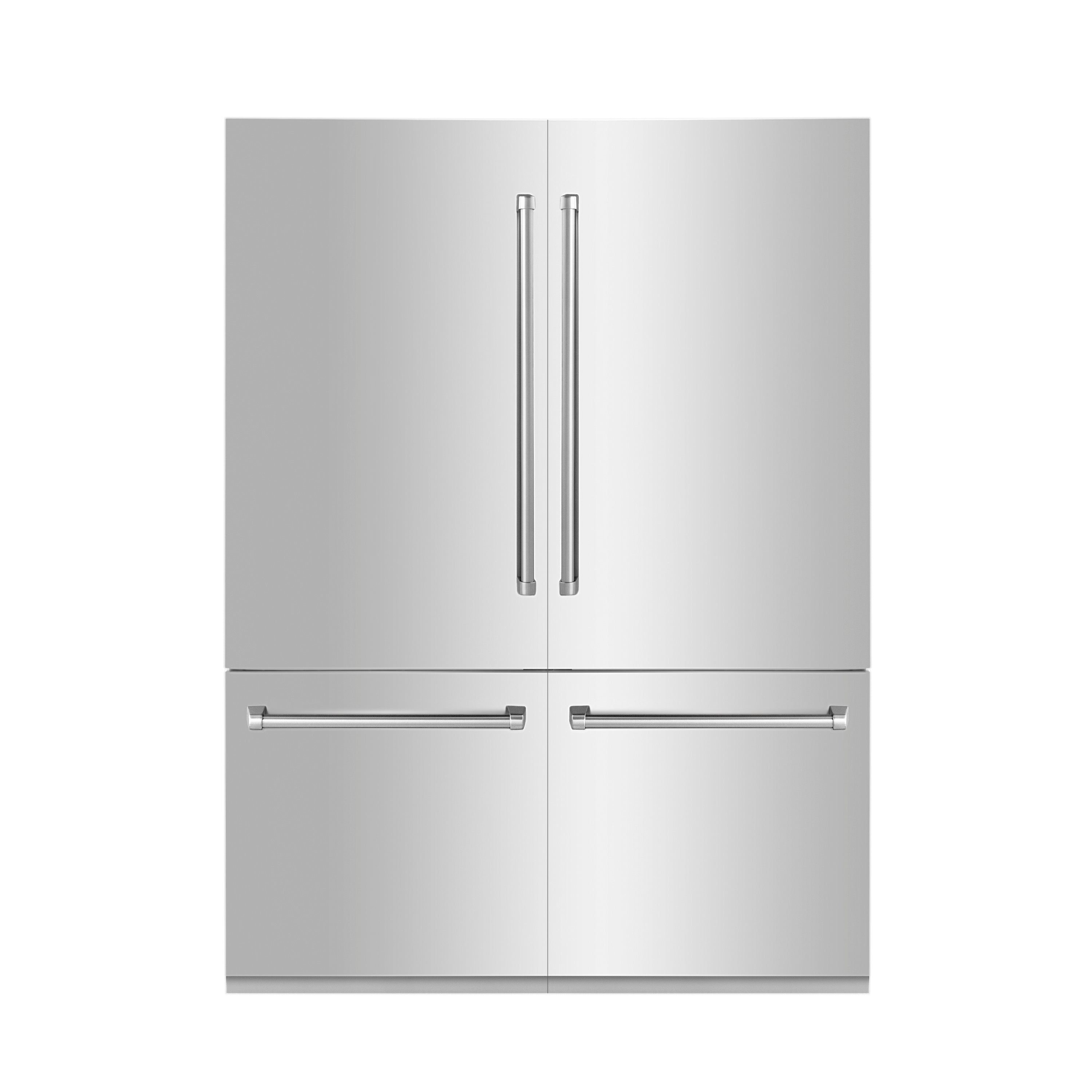 ZLINE 60-Inch Built-In 4-Door Refrigerator 32.2 Cu. Ft. Internal Water & Ice Dispenser Stainless Steel (RBIV-304-60)