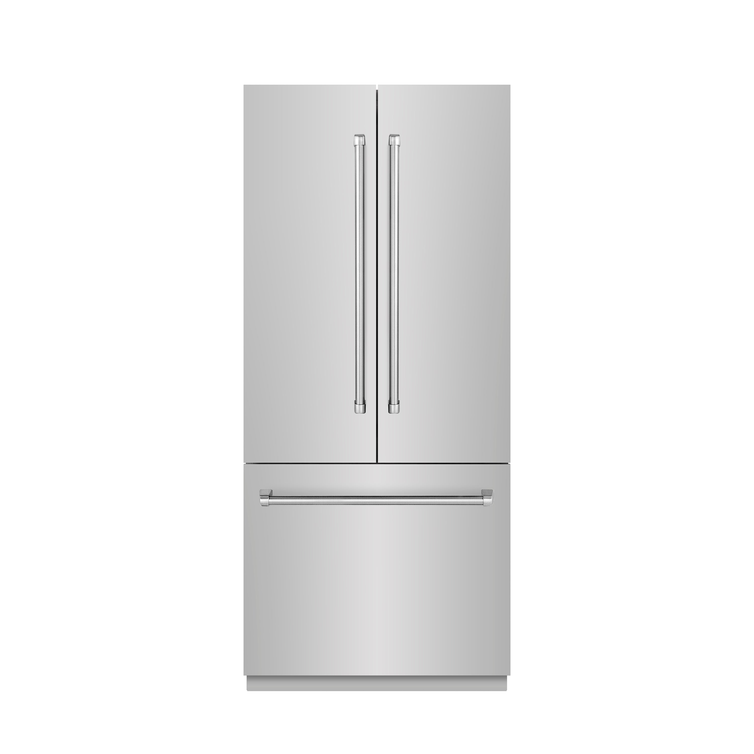 ZLINE 36 in. Built-In French Door Bottom Freezer Refrigerator 19.6 cu. ft. with Water Dispenser, Ice Maker, Stainless Steel Interior (SRBIV-304-36)