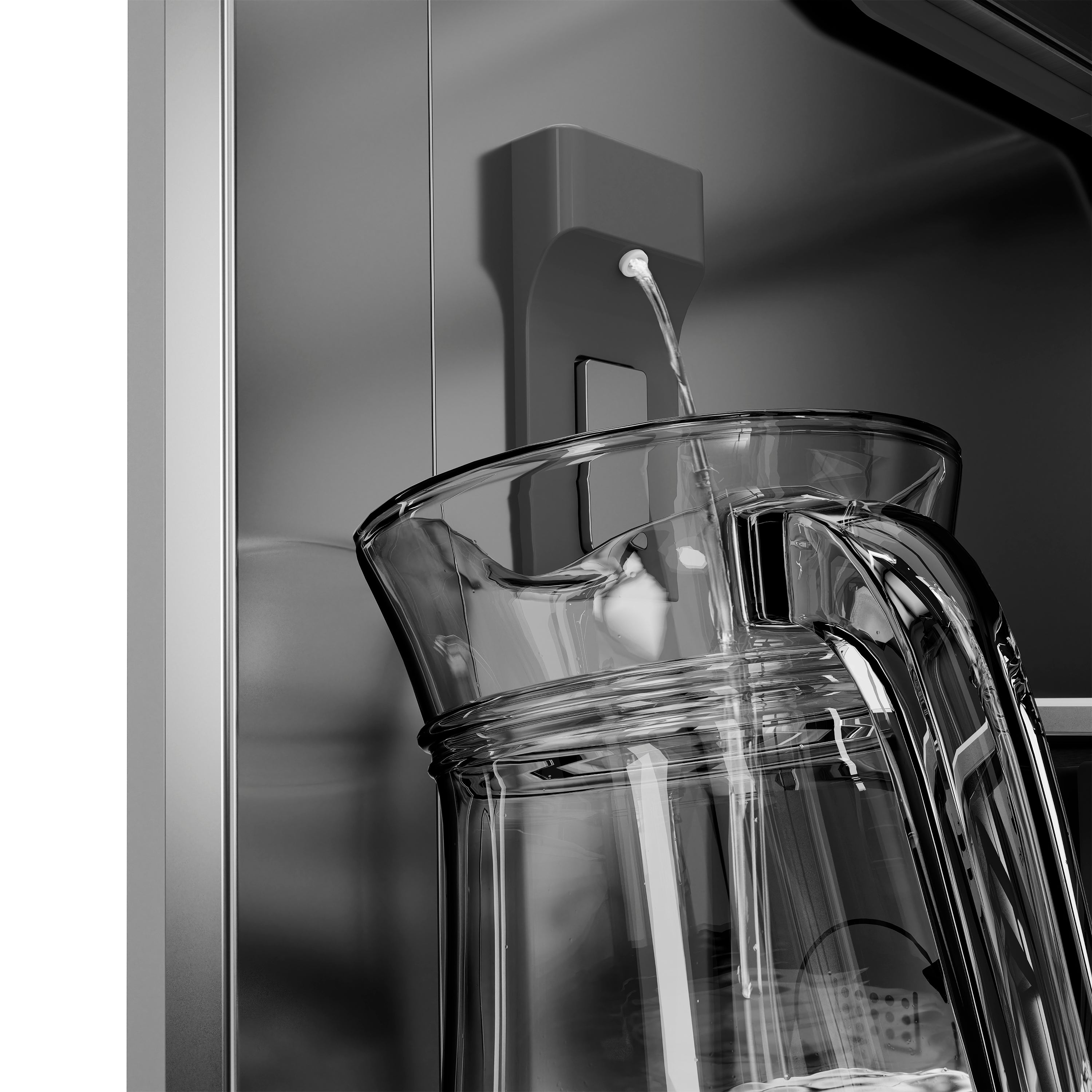 ZLINE 36 in. Built-In French Door Refrigerator 19.6 Cu. Ft. Stainless Steel Water Dispenser Ice Maker Polished Gold Accents (SRBIVZ-304-36G)