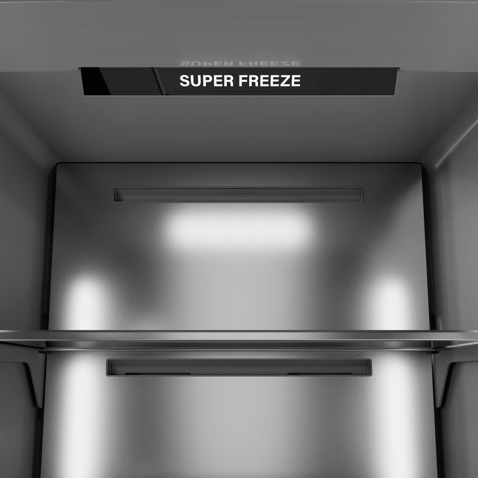 ZLINE Autograph 18" 8.6 cu. ft. Left Hinge Column Freezer in White Matte with Graphite Gray Interior and Champagne Bronze Accents, RCFVLZ-WM-18-CB