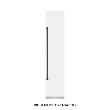 ZLINE Autograph 18" 8.6 cu. ft. Right Hinge Column Freezer in White Matte with Graphite Gray Interior and Matte Black Accents, RCFVRZ-WM-18-MB