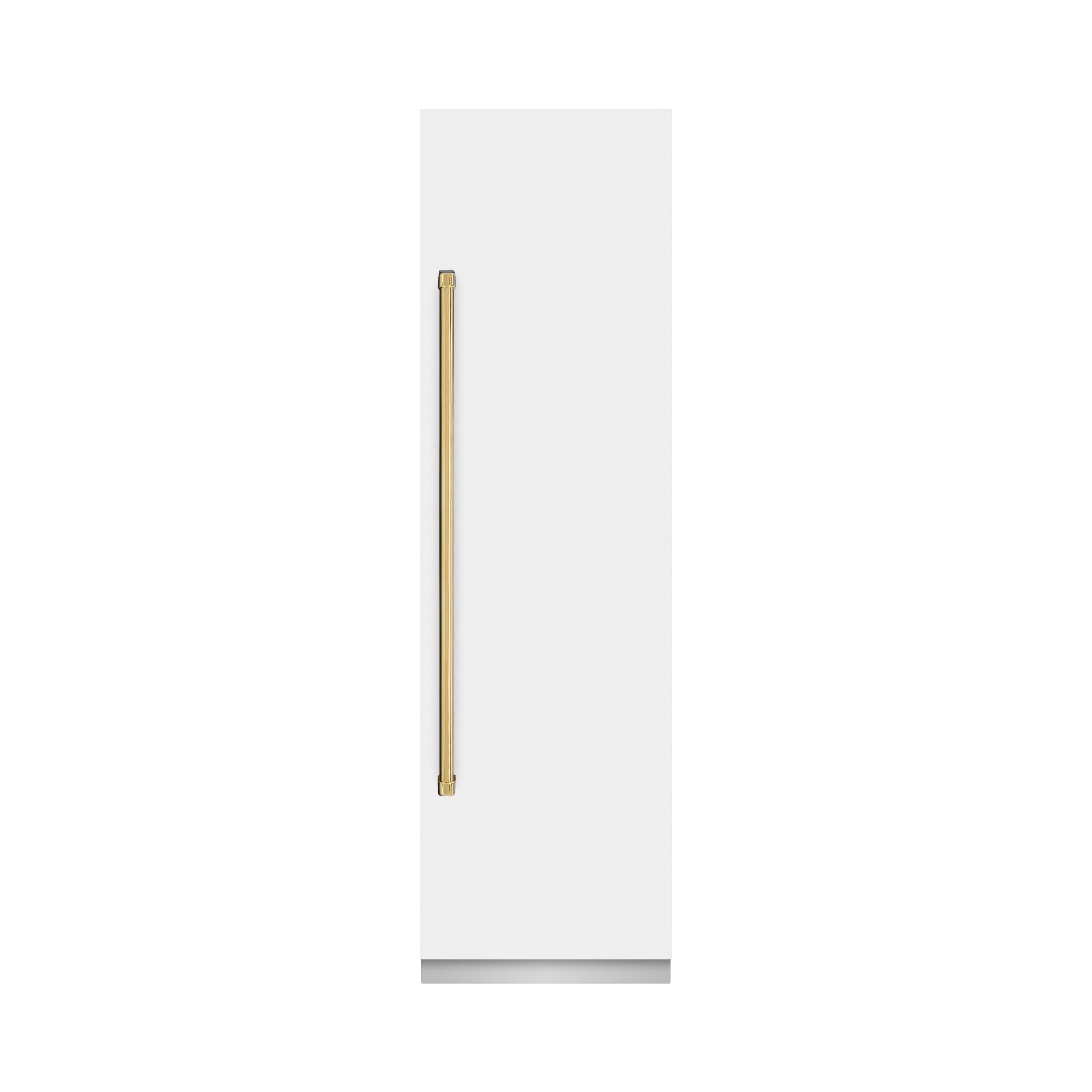 ZLINE 24 in. Column Refrigerator 12.5 cu. ft. White Matte Graphite Gray Interior Polished Gold Accents (RCRVZ-WM-24-G)