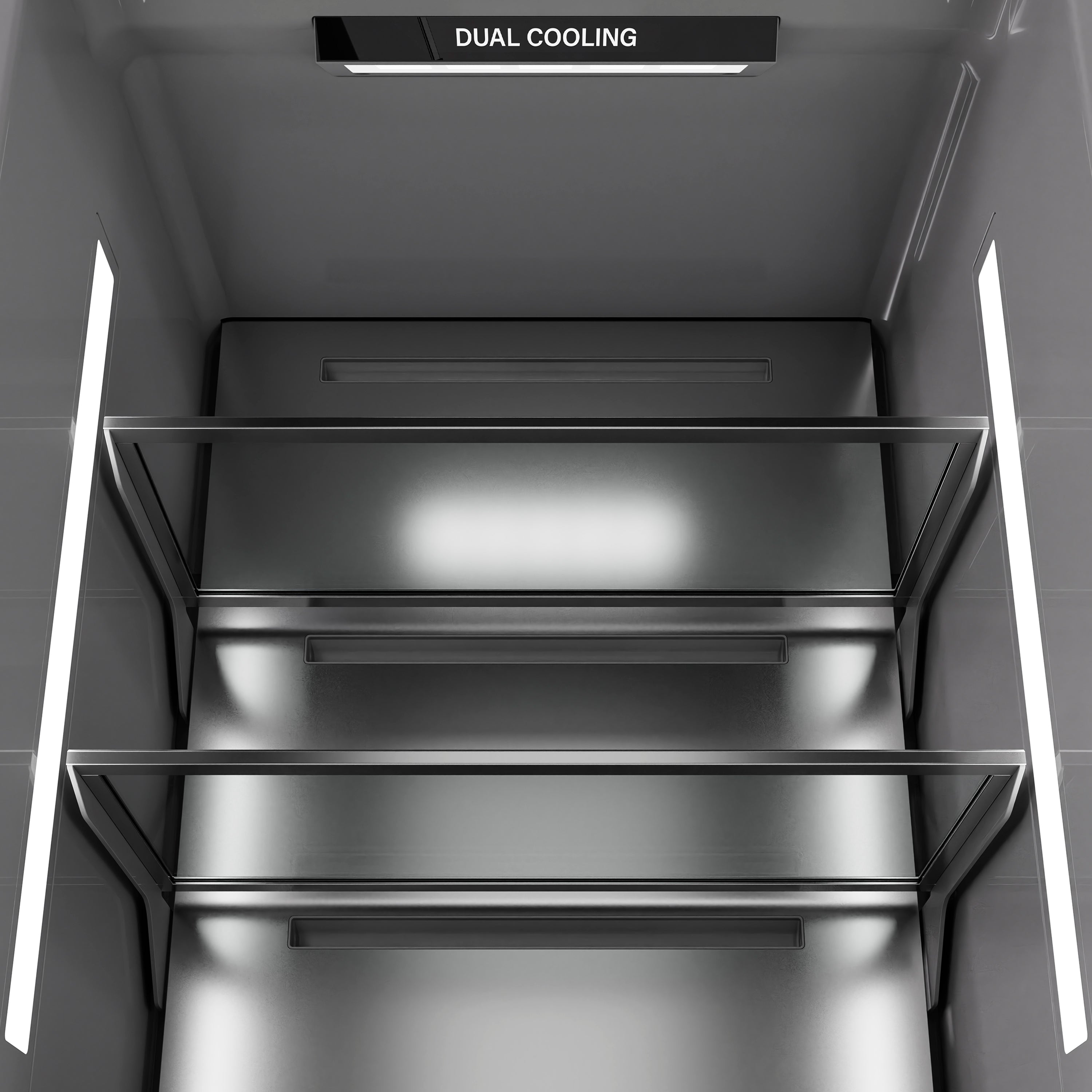 ZLINE 30 in. Column Refrigerator 16.7 cu. ft. White Matte with Graphite Gray Interior & Champagne Bronze Accents (RCRVZ-WM-30-CB)