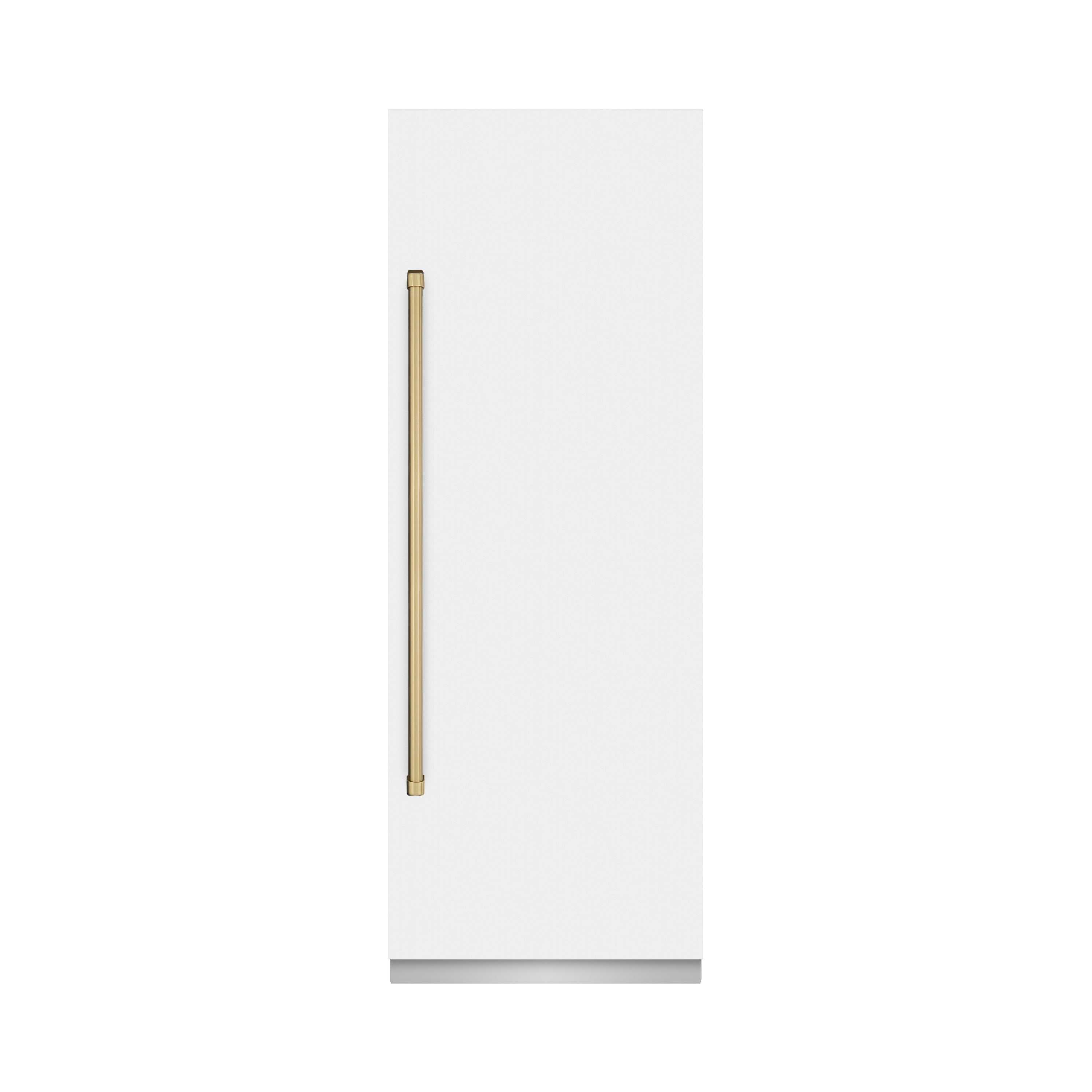 ZLINE 30 in. Column Refrigerator 16.7 cu. ft. White Matte with Graphite Gray Interior & Champagne Bronze Accents (RCRVZ-WM-30-CB)
