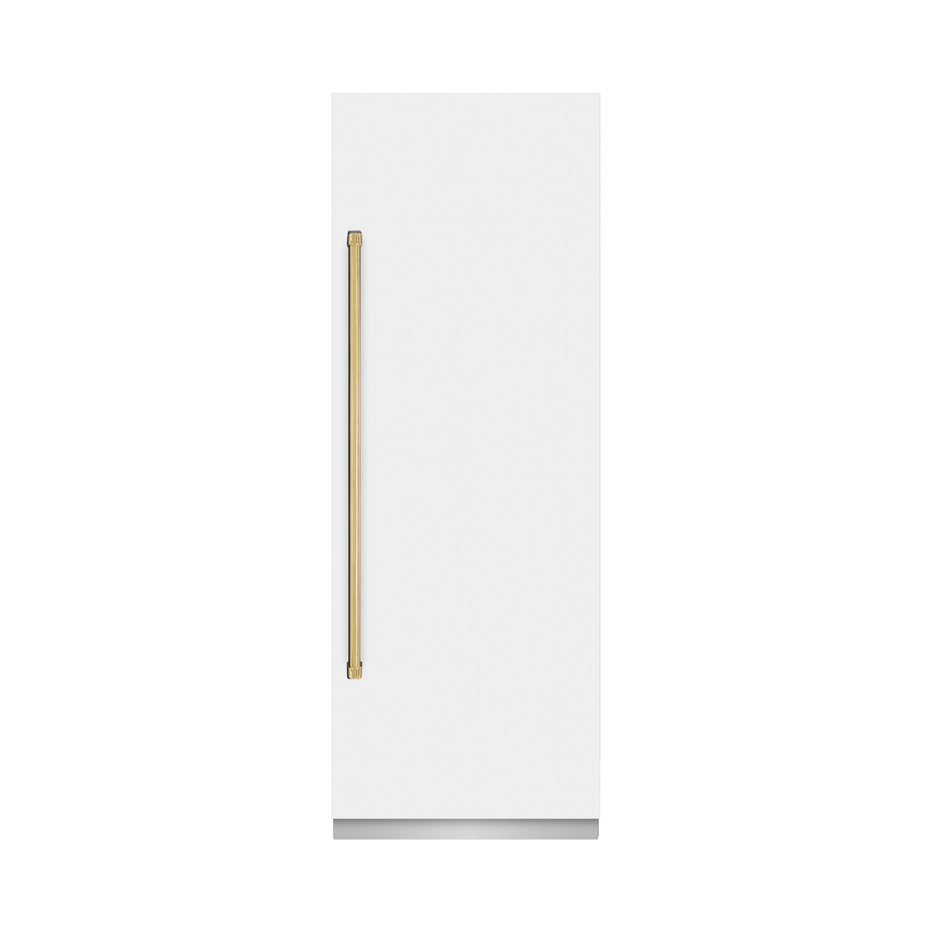 ZLINE 30 in. Column Refrigerator 16.7 cu. ft. White Matte, Graphite Gray Interior, Polished Gold Accents (RCRVZ-WM-30-G)