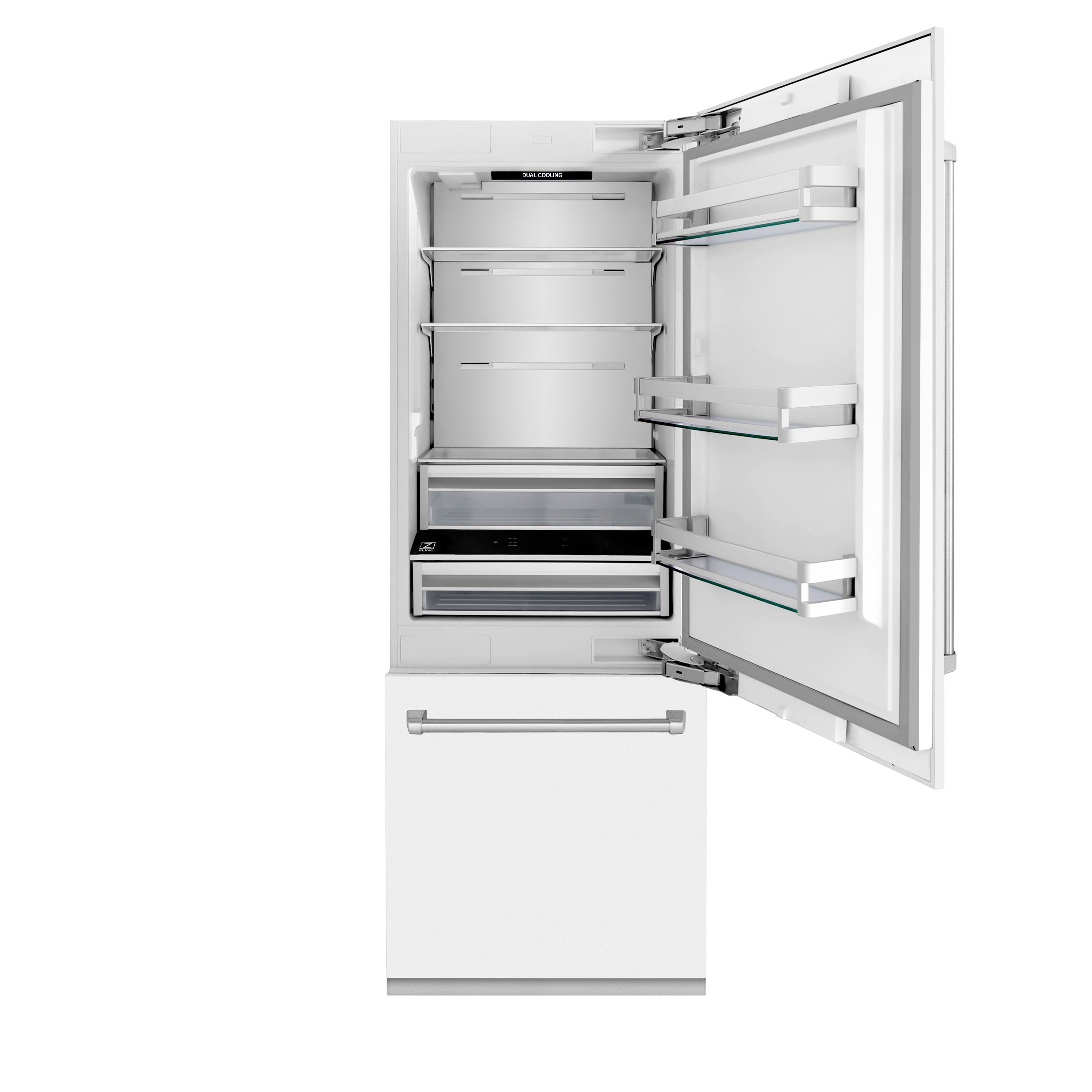 ZLINE 30 in Built-In Refrigerator 16.1 cu. ft. Internal Water & Ice Dispenser White Matte (RBIV-WM-30)