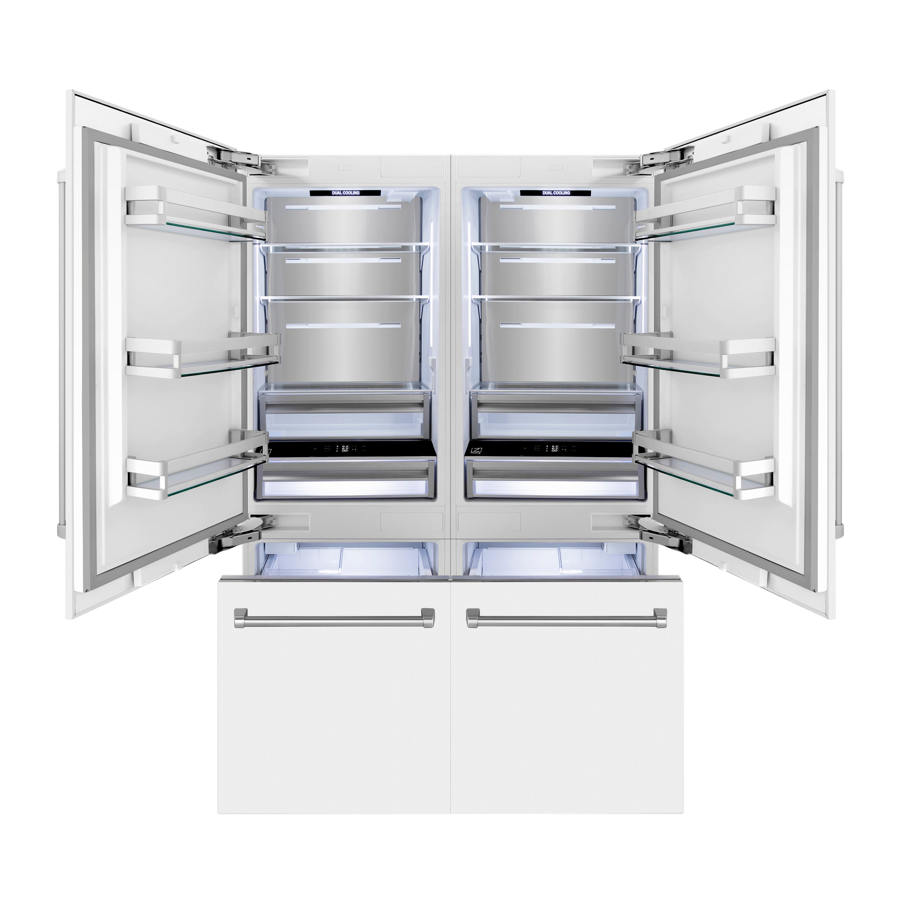 ZLINE 60 in. Built-In Refrigerator 32.2 cu. ft. Internal Water & Ice Dispenser White Matte (RBIV-WM-60)