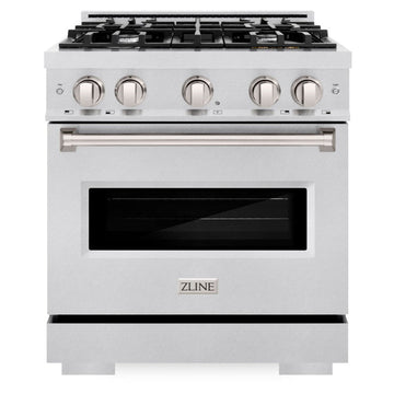 ZLINE 30 in. Gas Range 4.2 cu. ft. 4 Burners Convection Gas Oven Satin Stainless Steel (CGRS-30)