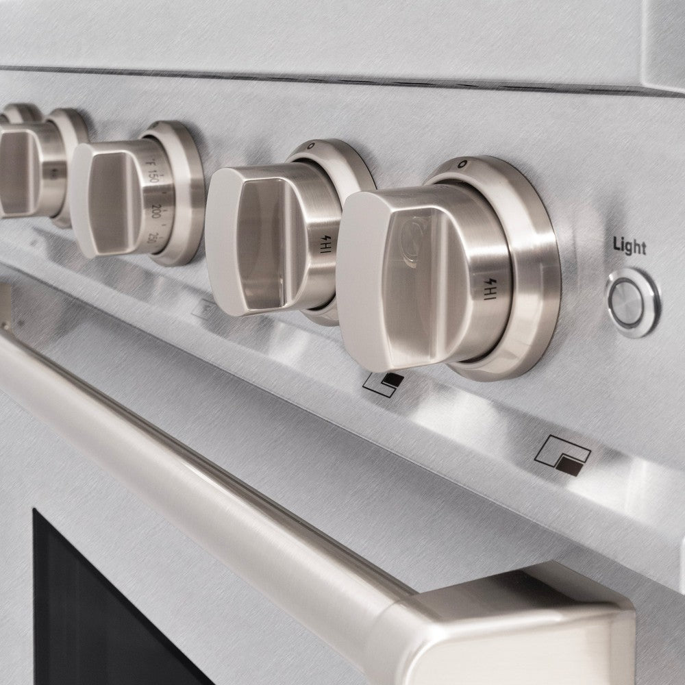 ZLINE 30 in. Gas Range 4.2 cu. ft. 4 Burners Convection Gas Oven Satin Stainless Steel (CGRS-30)