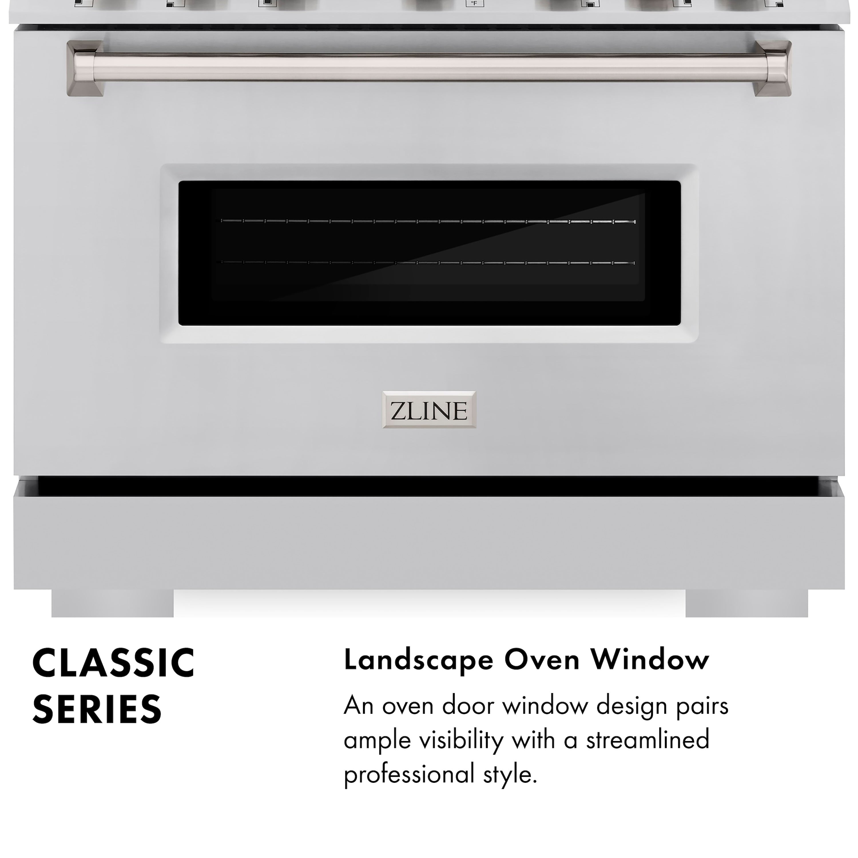 ZLINE 30-in 4.2 cu. ft. Classic Gas Range with 4 Burners, Stainless Steel, MODEL CGR30