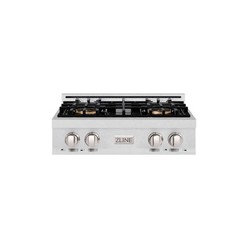 ZLINE 30" Classic Gas Rangetop with 4 Burner DuoPro™ Cooktop in Satin Stainless Steel, PCRTS-30
