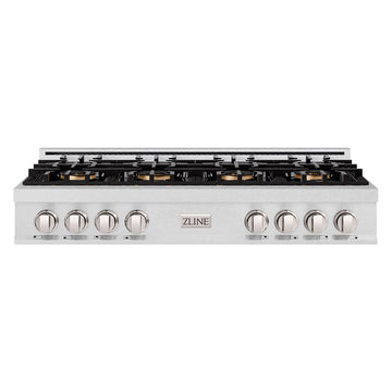 ZLINE 48" Classic Gas Rangetop with 8 Burner DuoPro™ Cooktop in Satin Stainless Steel, PCRTS-48