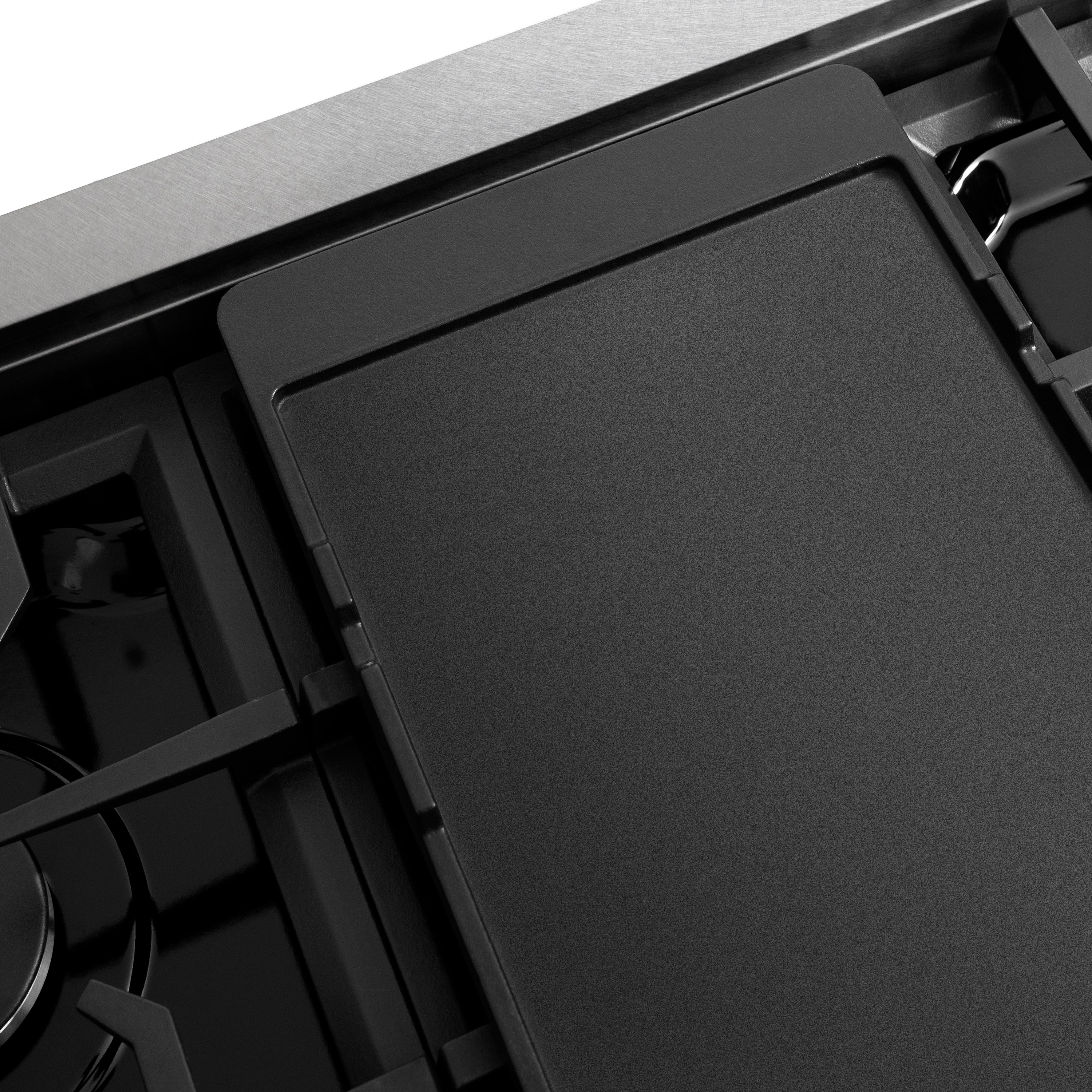 ZLINE 48" Legacy Gas Rangetop with 7 Burners and Porcelain Cooktop in Satin Stainless Steel with Griddle, RTS-GR-48