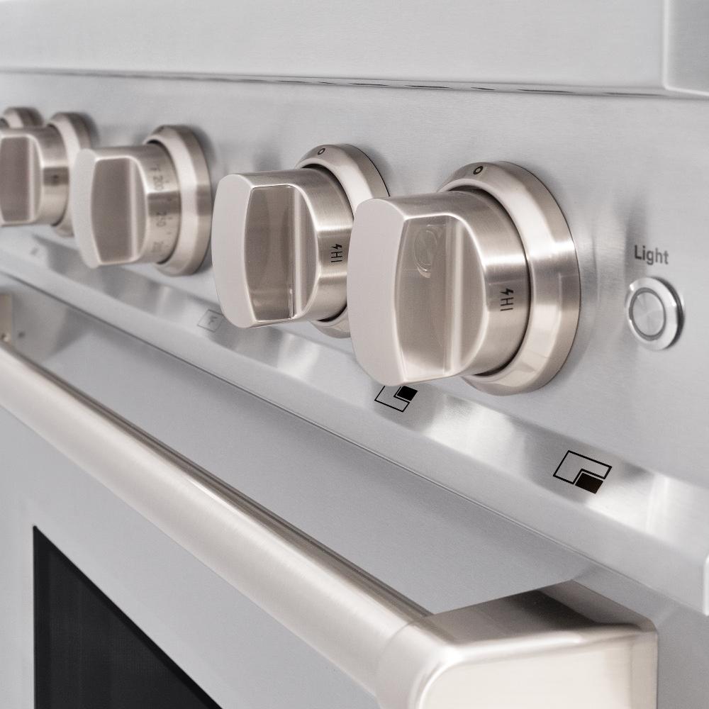 ZLINE 30-Inch Classic Dual Fuel Range with 4 Brass Burners and 4.2 cu. ft. Electric Convection Oven in Stainless Steel (CDR-BR-30)