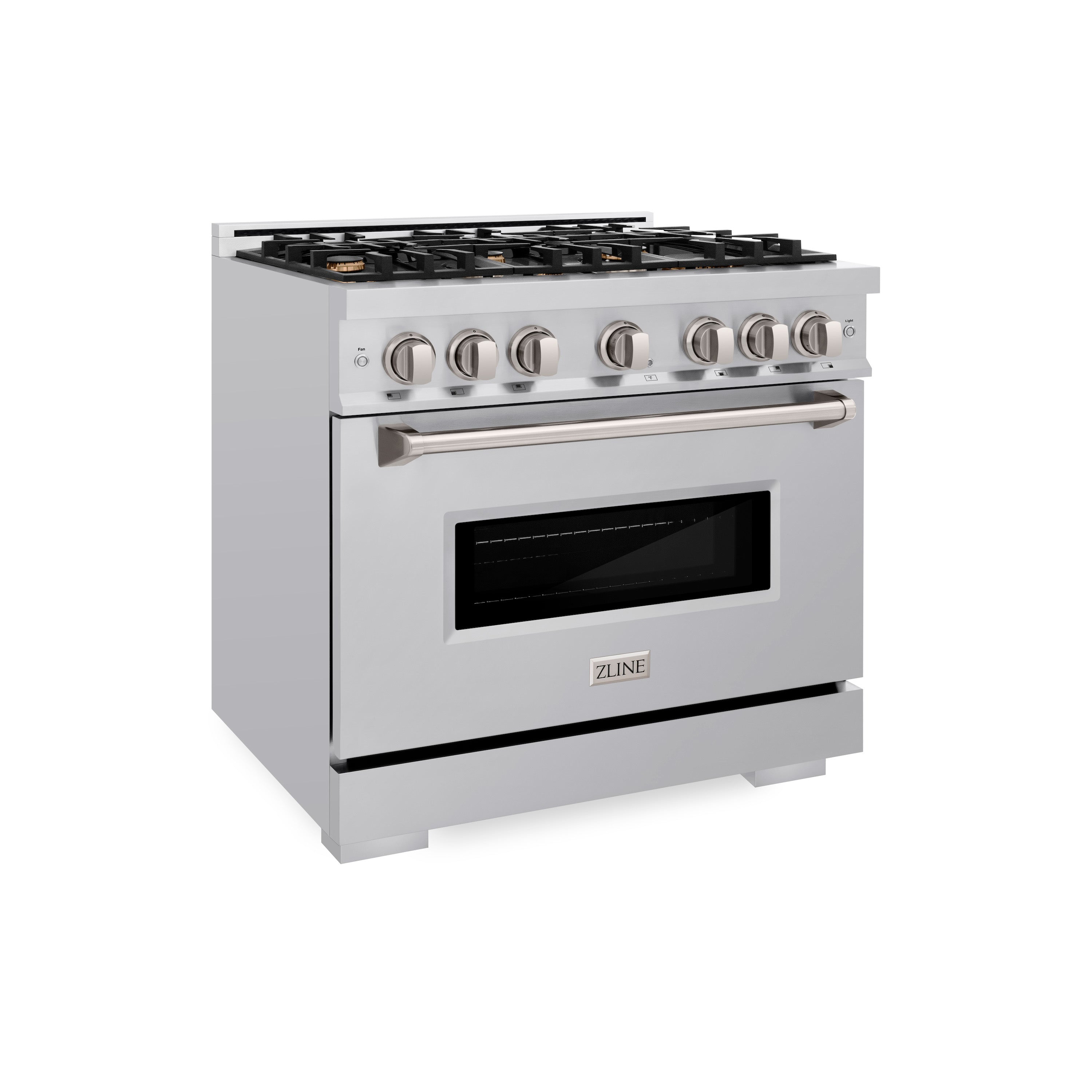 ZLINE 36 in. Classic Dual Fuel Range, 5.2 cu. ft., Stainless Steel, 6 Brass Burners, MODEL CDR-BR-36