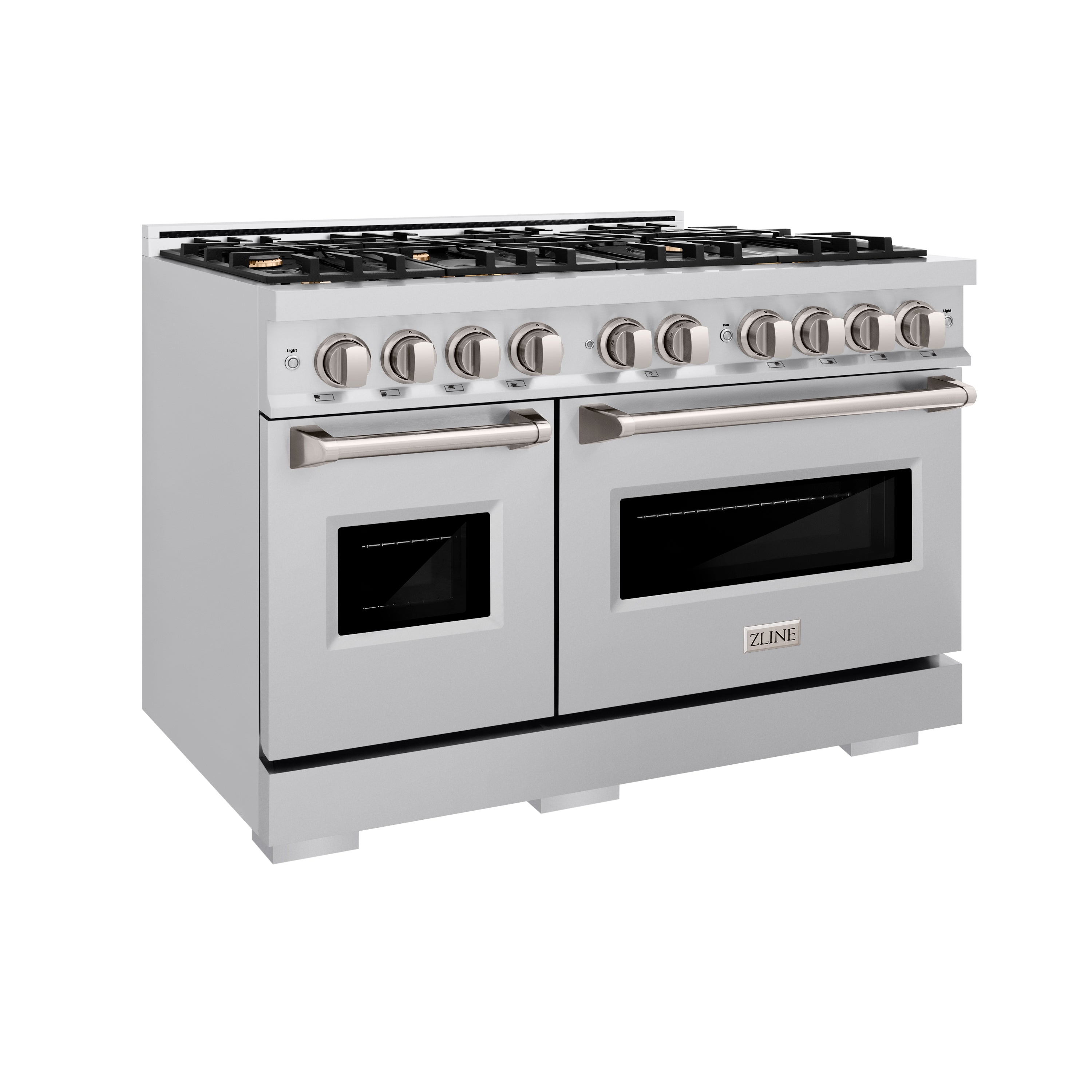 ZLINE 48 in. Classic Double Oven Dual Fuel Range with 8 Brass Burners, 6.7 cu. ft., Stainless Steel, MODEL CDR-BR-48