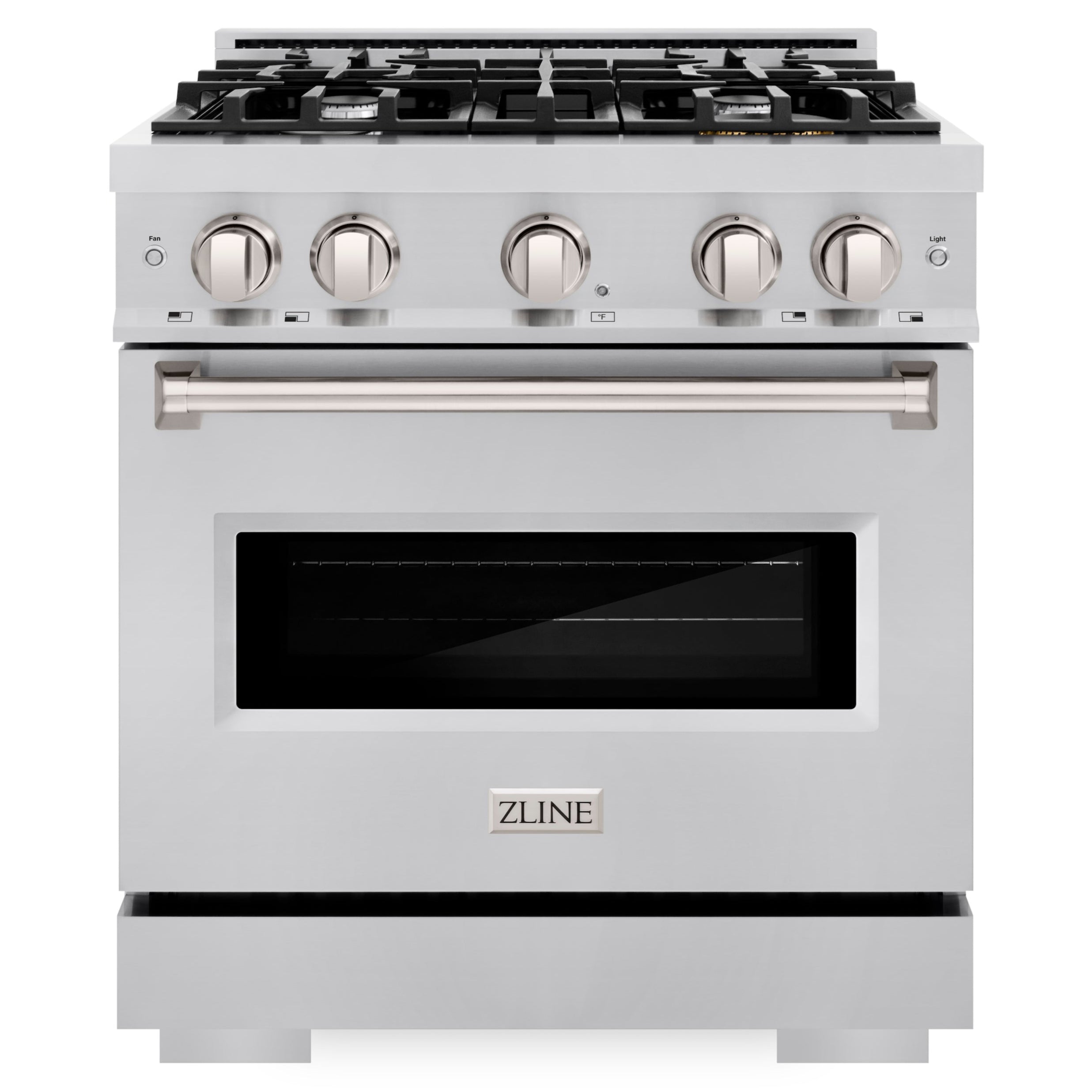 ZLINE 30 in. 4.2 cu. ft. Classic Dual Fuel Range with 4 Burner Gas Cooktop and Electric Convection Oven in Stainless Steel (CDR30)
