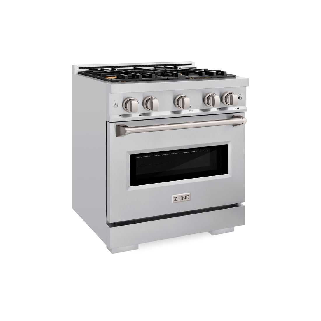 ZLINE 30 in. Gas Range 4.2 cu. ft. Convection Gas Oven with 4 Brass Burners Stainless Steel, MODEL CGR-BR-30