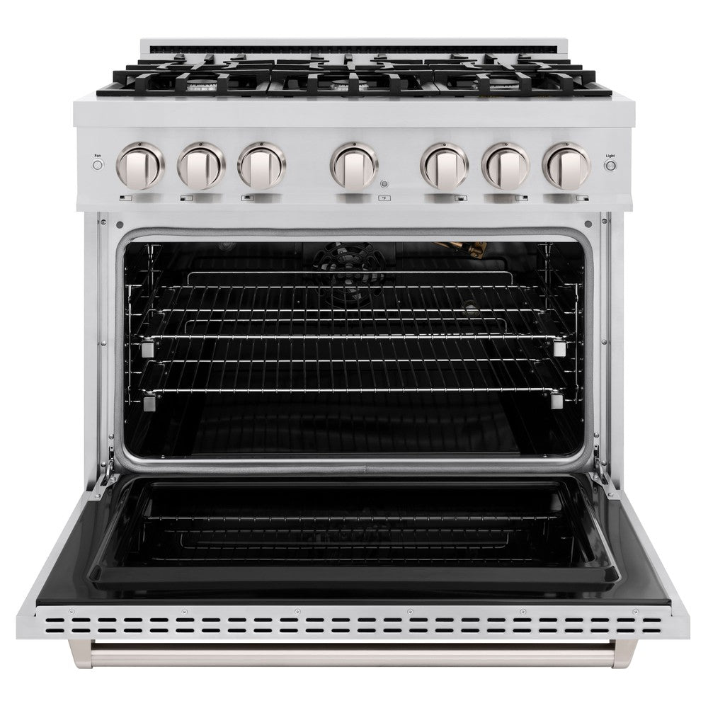 ZLINE 36 in. 5.2 cu. ft. Classic Gas Range with 6 Burner Cooktop in Stainless Steel (CGR36)