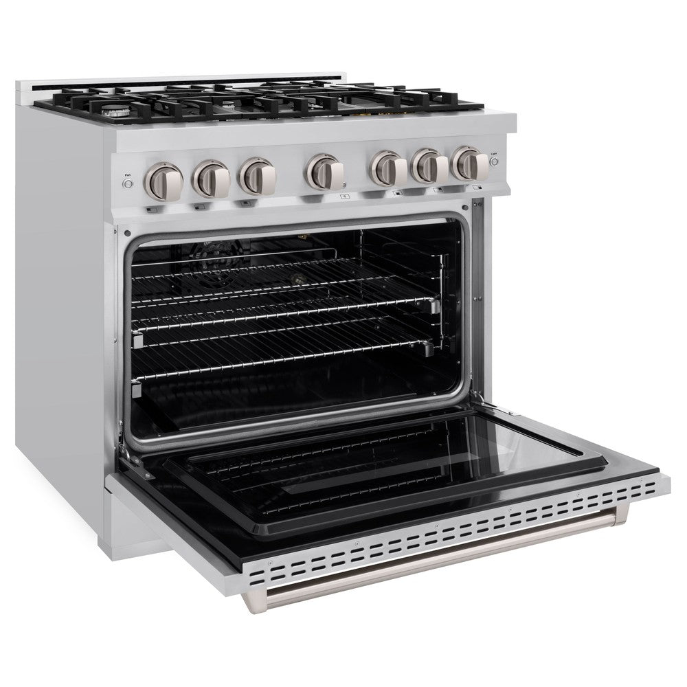 ZLINE 36 in. 5.2 cu. ft. Classic Gas Range with 6 Burner Cooktop in Stainless Steel (CGR36)