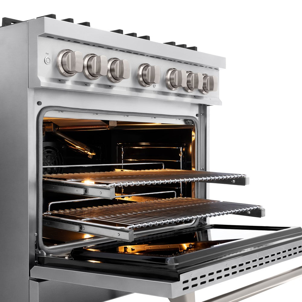 ZLINE 36 in. 5.2 cu. ft. Classic Gas Range with 6 Burner Cooktop in Stainless Steel (CGR36)