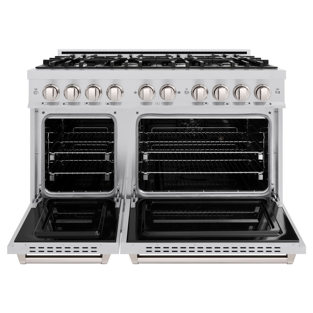 ZLINE 48 in. Gas Range Double Oven 6.7 cu. ft. Stainless Steel 8 Burners Convection Oven, MODEL CGR48