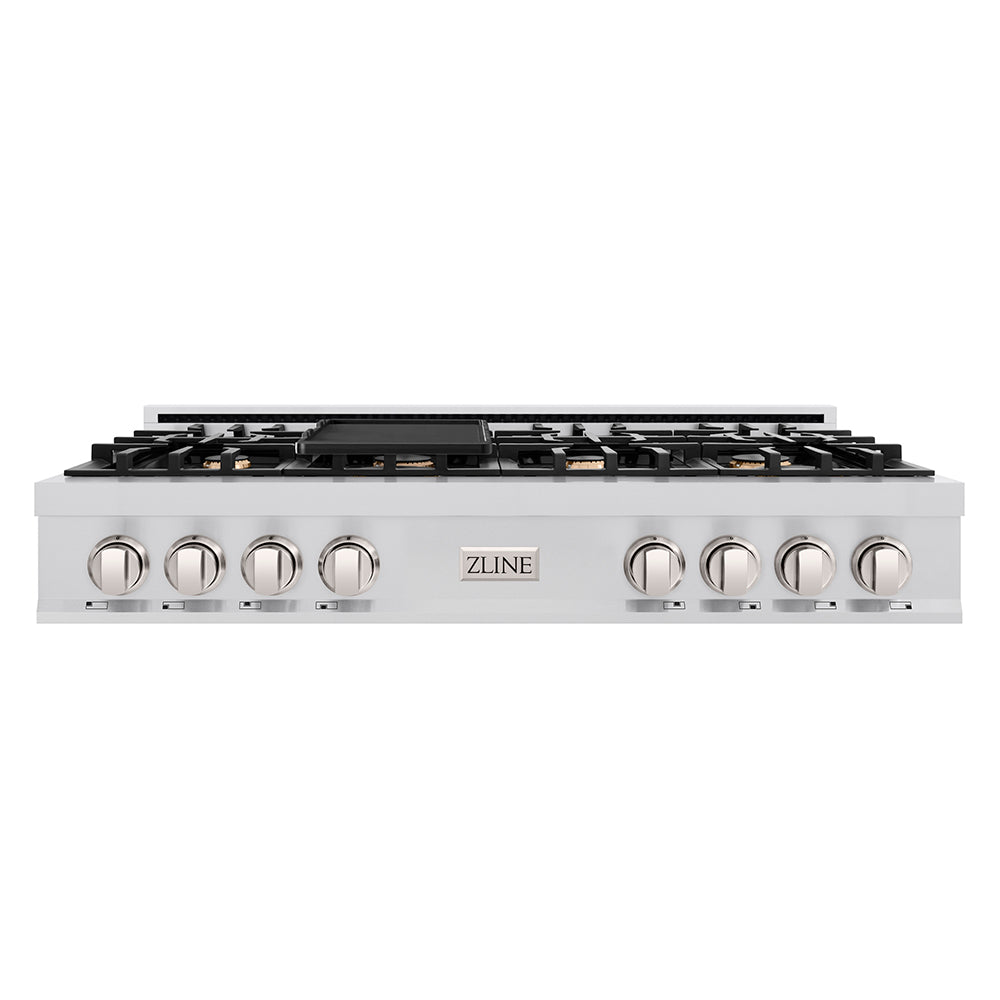 ZLINE 48 in. Rangetop with 7 Gas Brass Burners, RT-BR-48