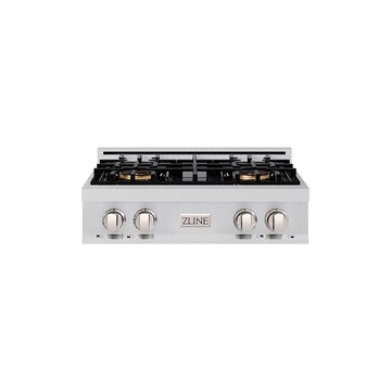 ZLINE 30" Classic Gas Rangetop with 4 Burner DuoPro™ Cooktop in Stainless Steel, PCRT30