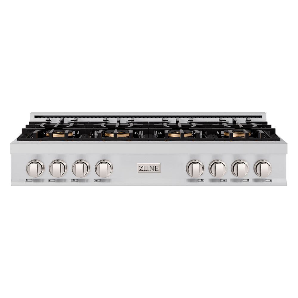 ZLINE 48" Classic Gas Rangetop with 8 Burner DuoPro™ Cooktop in Stainless Steel, PCRT48