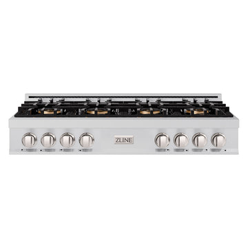 ZLINE 48" Classic Gas Rangetop with 8 Burner DuoPro™ Cooktop in Stainless Steel, PCRT48