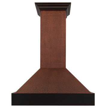 ZLINE 30 in. Wall Mount Range Hood 400 CFM Hand-Hammered Copper Finish (655-HBXXX-30)