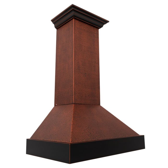 ZLINE 30 in. Wall Mount Range Hood 400 CFM Hand-Hammered Copper Finish (655-HBXXX-30)