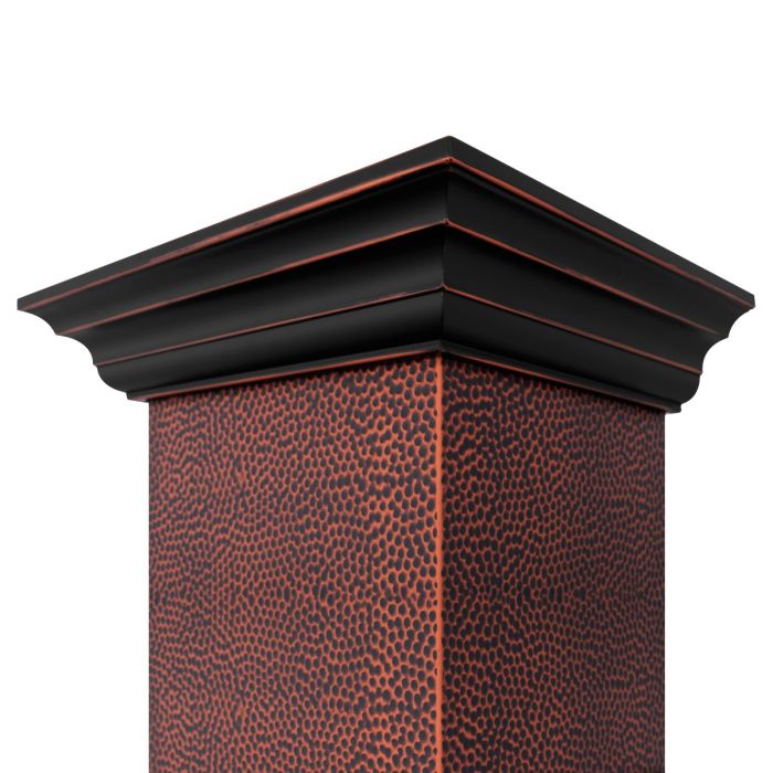 ZLINE 48 in. Wall Mount Range Hood – Hand-Hammered Copper Finish, 4-Speed Ventilation (655-HBXXX-48)