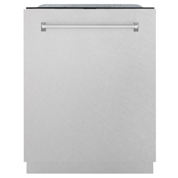 ZLINE 24-Inch Monument Series Dishwasher, Top Touch Controls, 3rd Rack, Satin Stainless Steel Panel, Stainless Steel Tub, 45 dBA, DWMT-SN-24