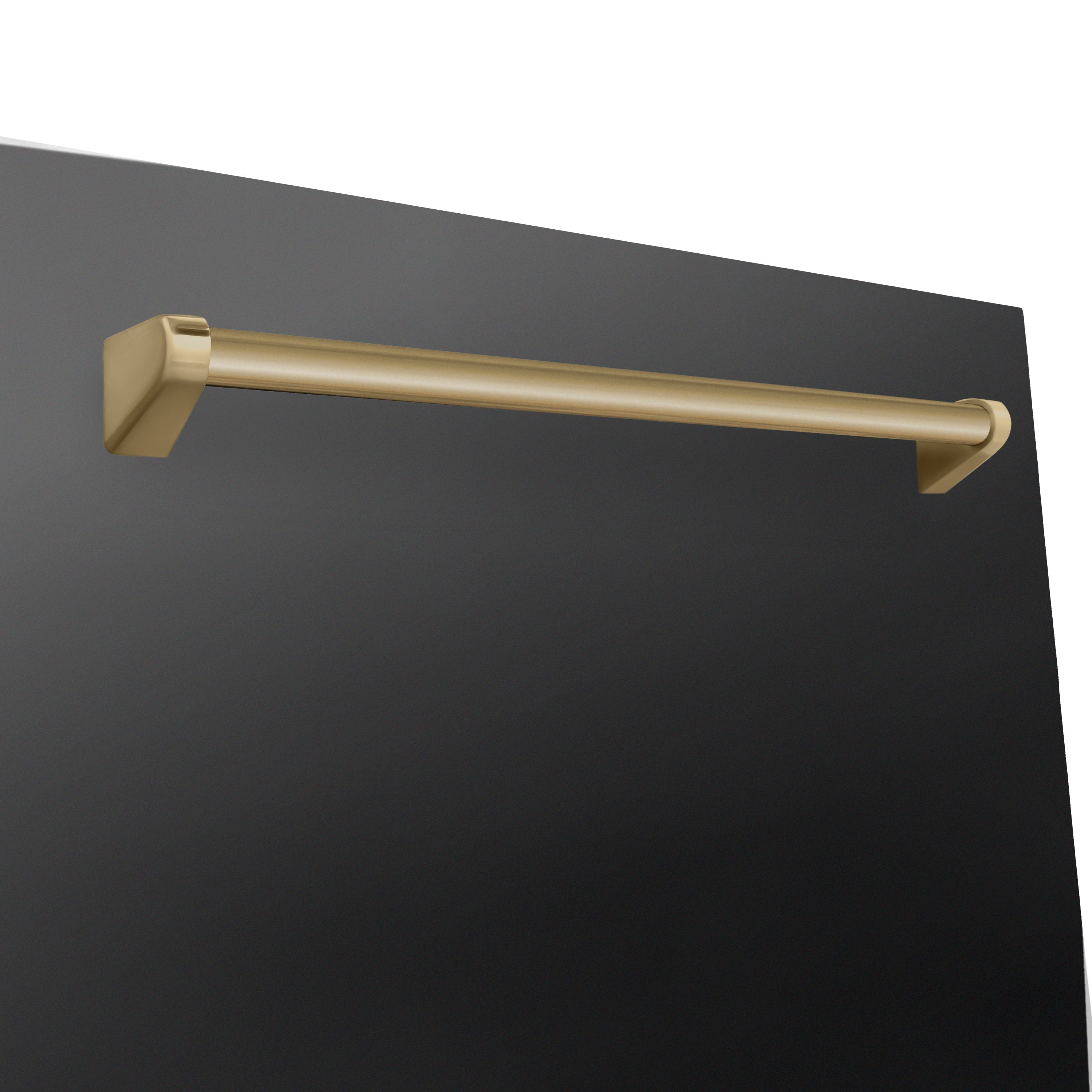 ZLINE Autograph Edition 24-Inch Tall Tub Dishwasher with 3rd Rack, Top Touch Controls, Black Stainless Steel, Champagne Bronze Handle, DWMTZ-BS-24-CB