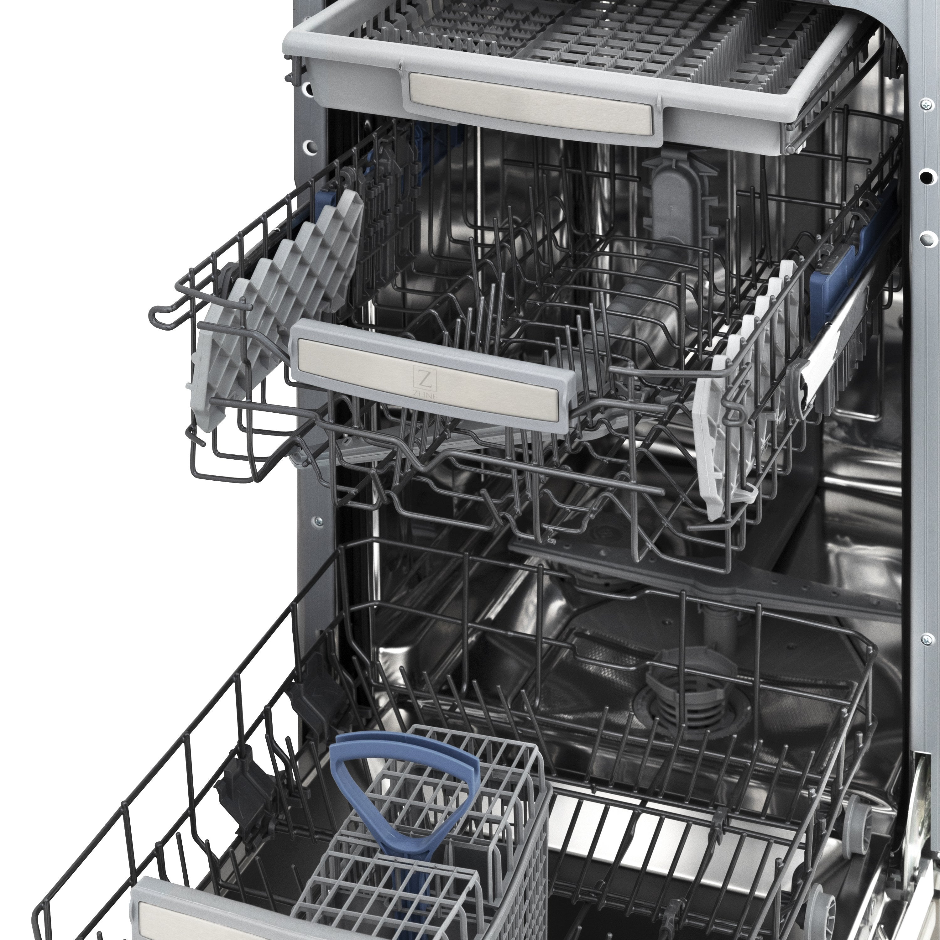 ZLINE 18-Inch Top Control Tall Tub Dishwasher with 3rd Rack, Blue Gloss, DWV-BG-18
