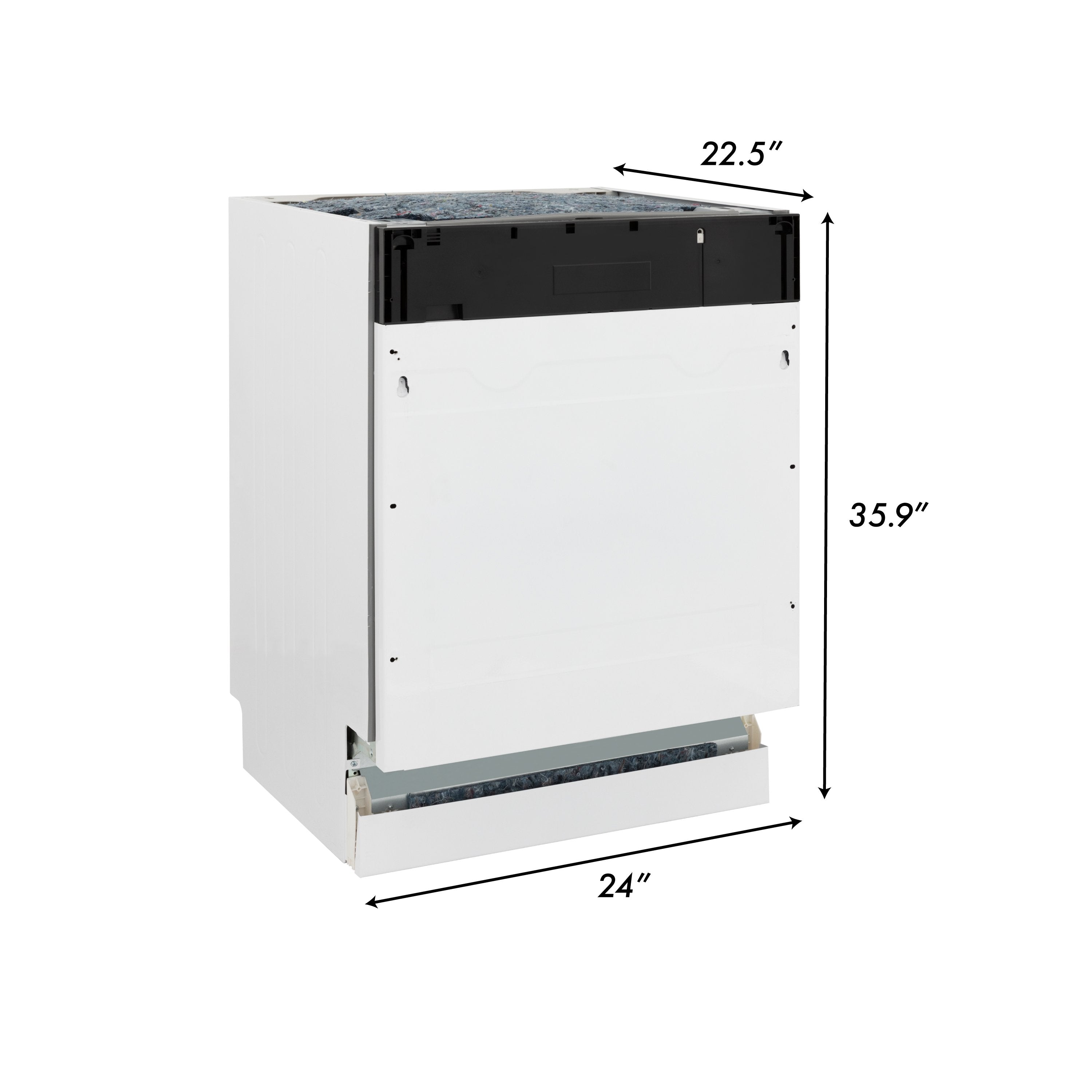 ZLINE 24-Inch Top Control Tall Dishwasher, Blue Matte Finish, 3rd Rack (DWV-BM-24)