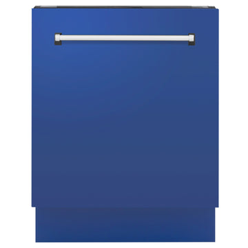 ZLINE 24-Inch Top Control Tall Dishwasher, Blue Matte Finish, 3rd Rack (DWV-BM-24)