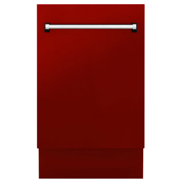 ZLINE 18-Inch Top Control Tall Dishwasher with 3rd Rack, Red Gloss, Model DWV-RG-18