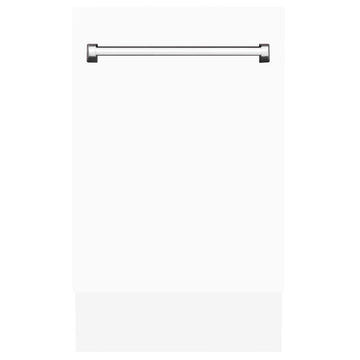 ZLINE 18-Inch Top Control Tall Tub Dishwasher with 3rd Rack, White Matte, DWV-WM-18