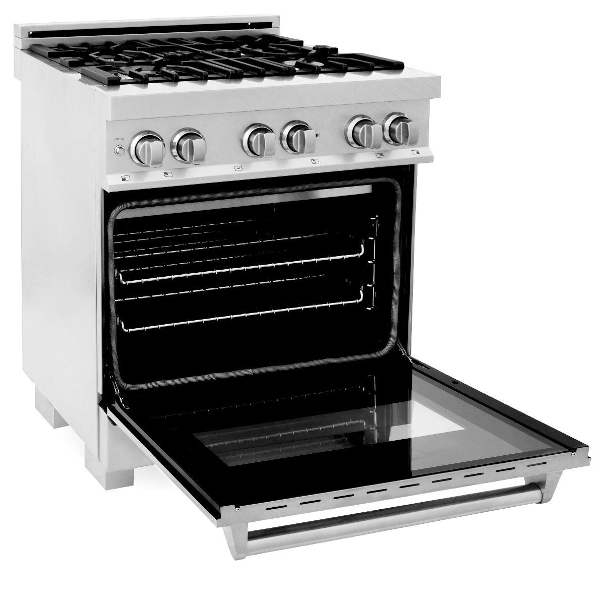 ZLINE Legacy 30-Inch Dual Fuel Range with 4-Burner Gas Cooktop, 4.0 cu. ft. Electric Convection Oven, Satin Stainless Steel (RAS-SN-30)