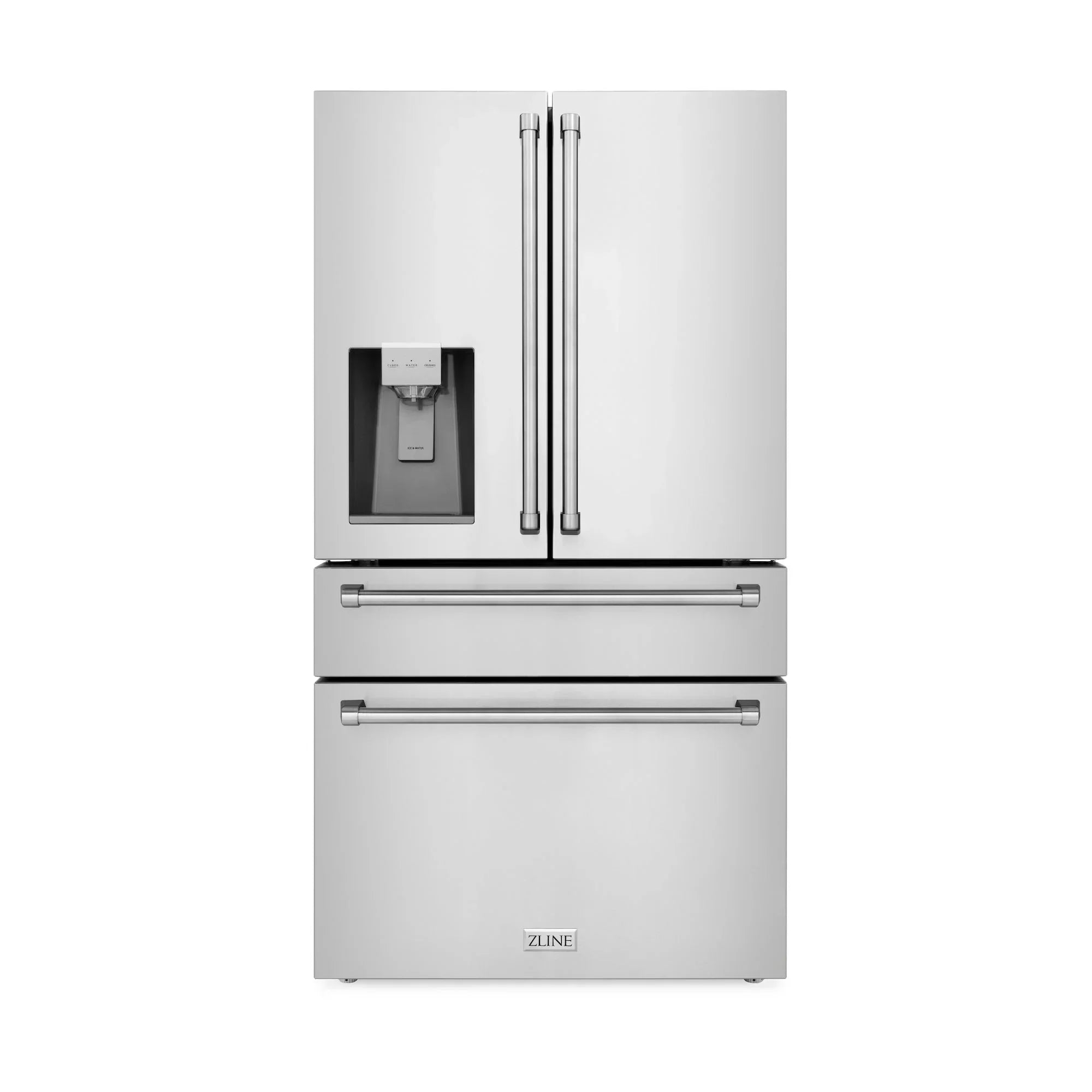 ZLINE 36 in French Door Refrigerator 21.6 cu. ft Capacity Water & Ice Dispenser Water Filter Stainless Steel (RFM-W-WF-36)