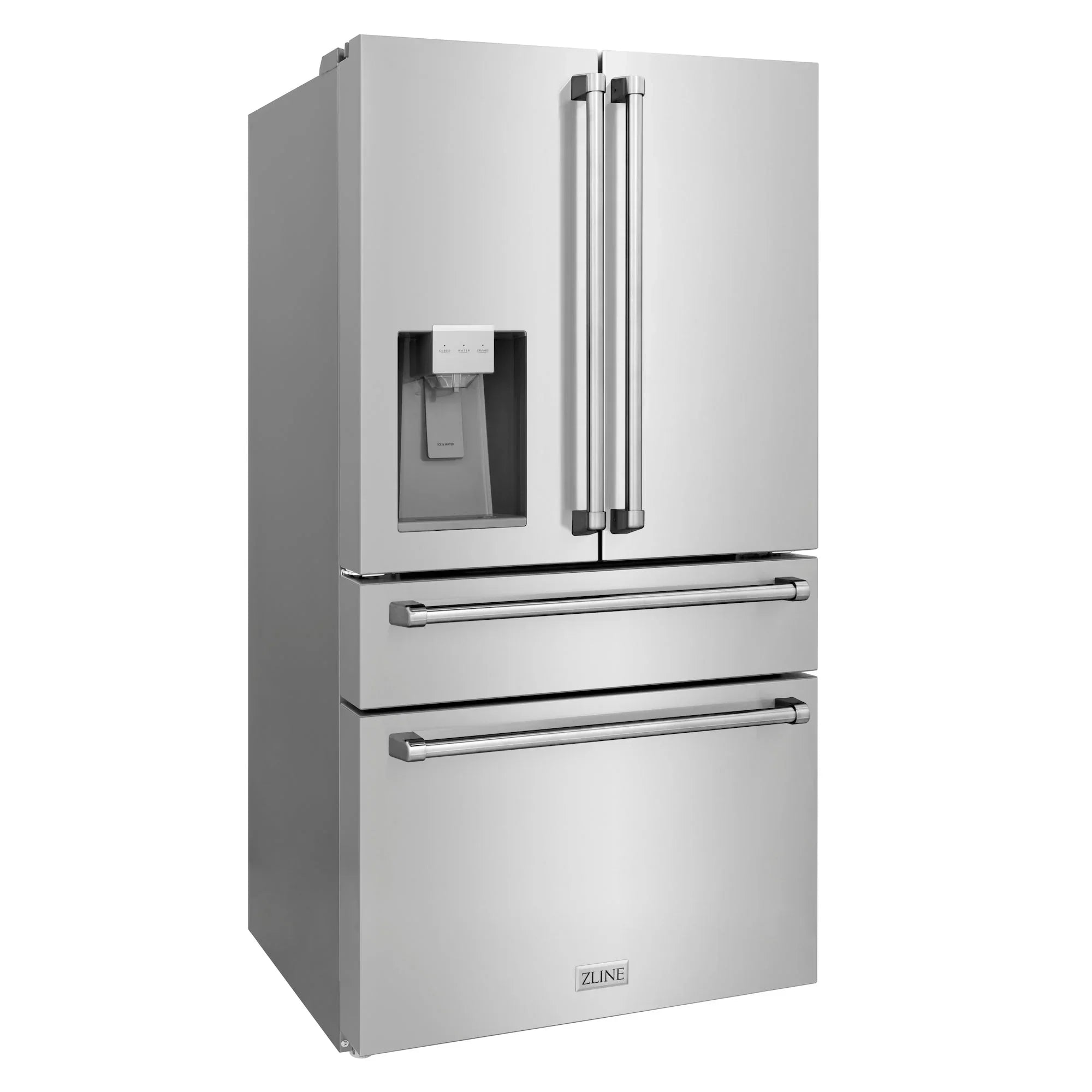 ZLINE 36 in French Door Refrigerator 21.6 cu. ft Capacity Water & Ice Dispenser Water Filter Stainless Steel (RFM-W-WF-36)