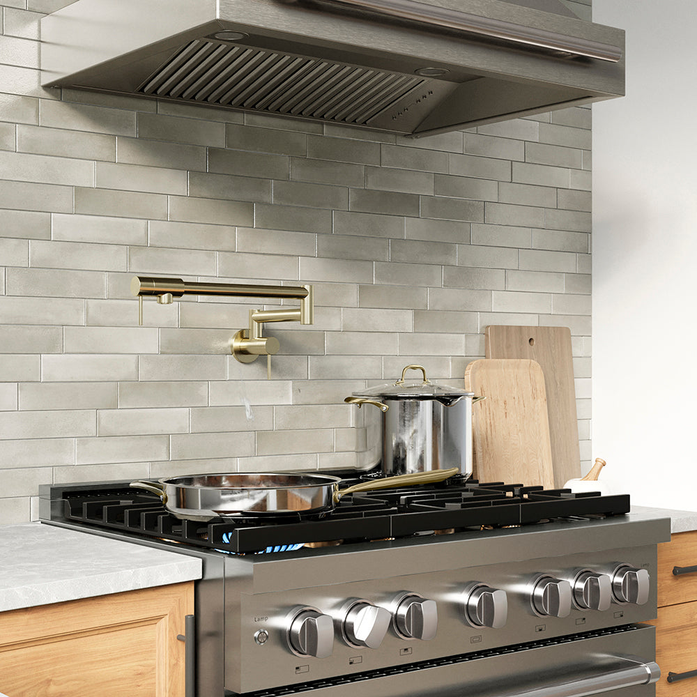 ZLINE 36 in. Dual Fuel Range 5.2 cu. ft. with 6 Burner DuoPro™ Cooktop and Electric Convection Oven – Stainless Steel (PSDR36)