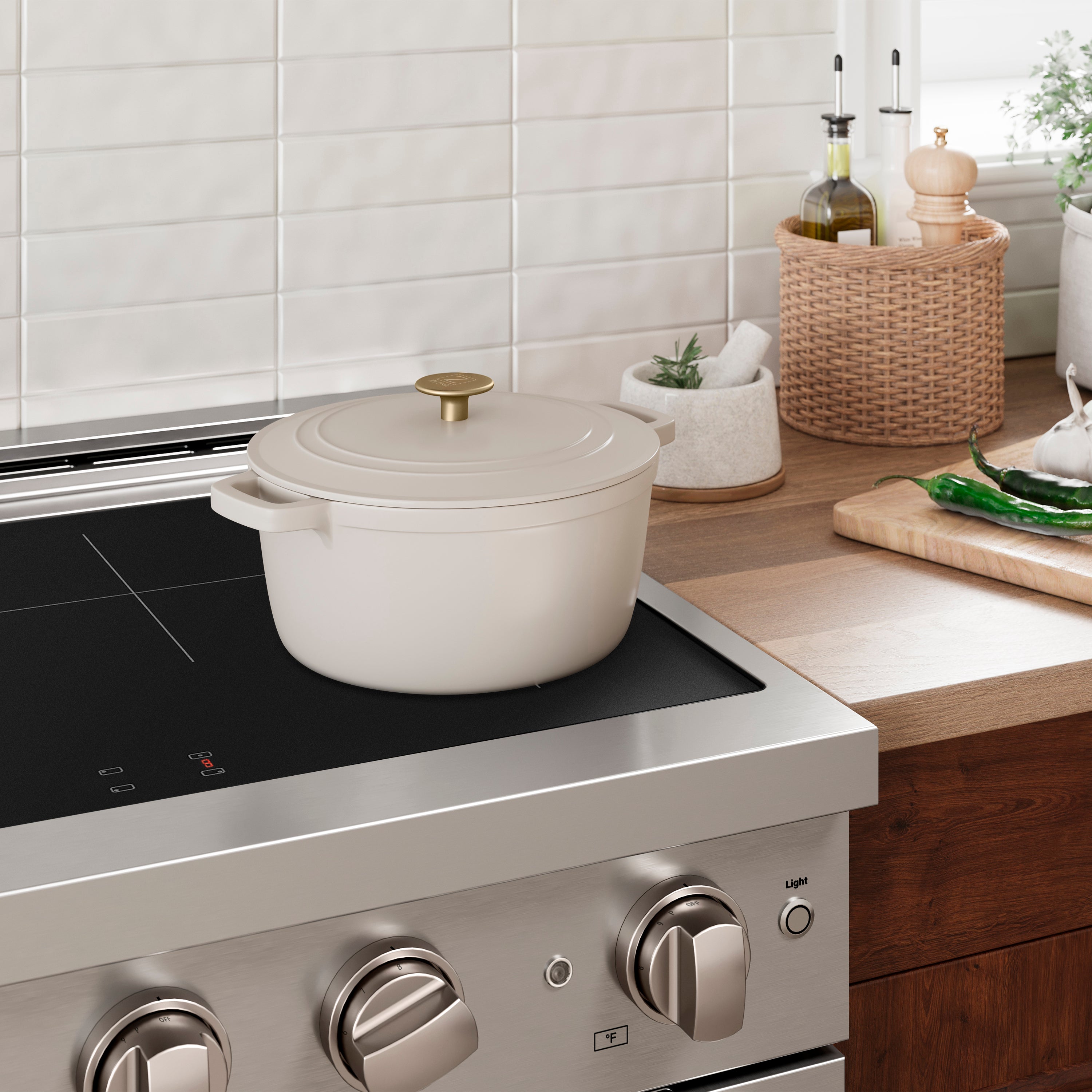 ZLINE 30 in. Induction Range 4.2 cu. ft. 4 Element Cooktop Electric Oven Satin Stainless Steel Champagne Bronze Accents (SINRSZ-30-CB)
