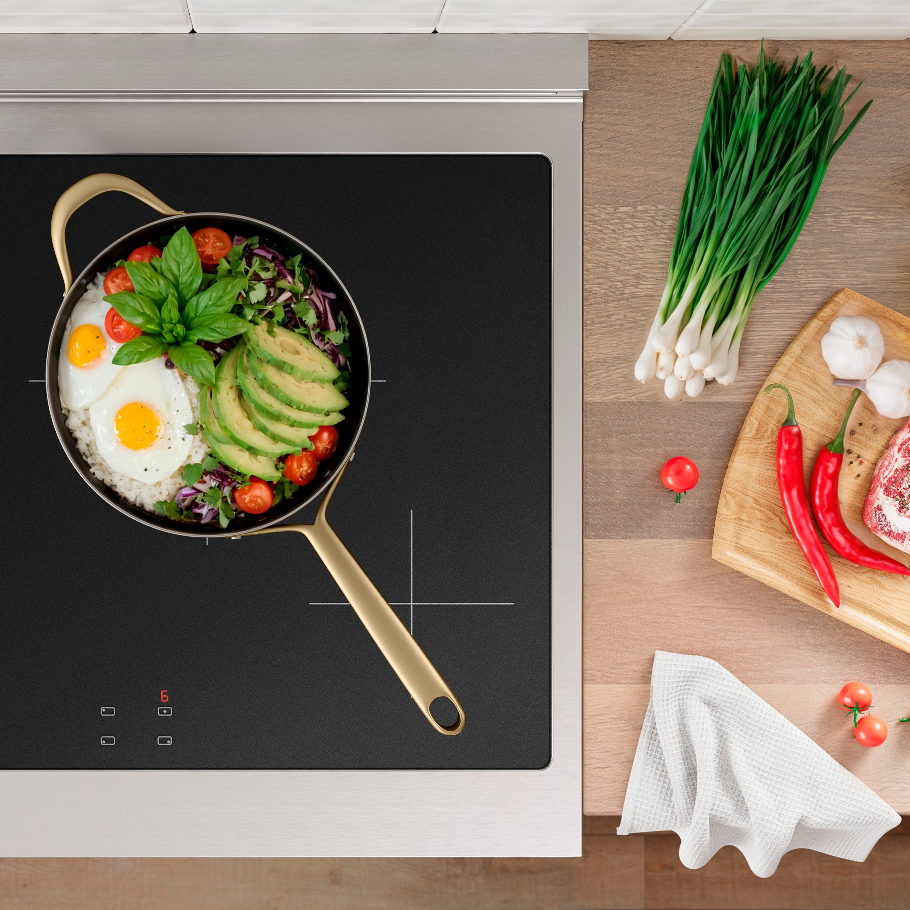 ZLINE 30 in. Induction Range 4.2 cu. ft. 4 Element Cooktop Electric Oven Stainless Steel Polished Gold Accents (SINRZ-30-G)