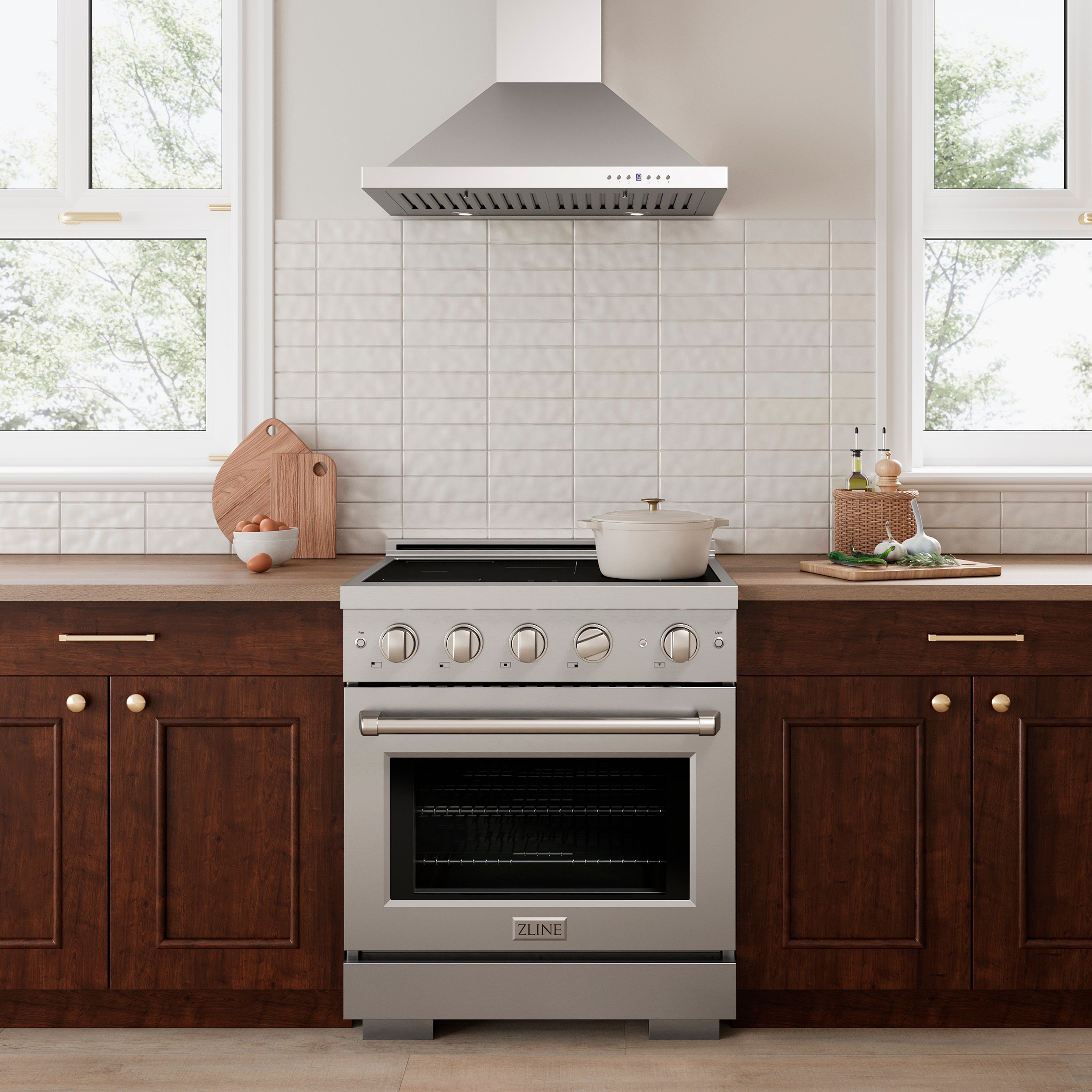 ZLINE 30 in Induction Range 4.2 cu. ft. 4 Element Cooktop Electric Oven Stainless Steel (SINR30)