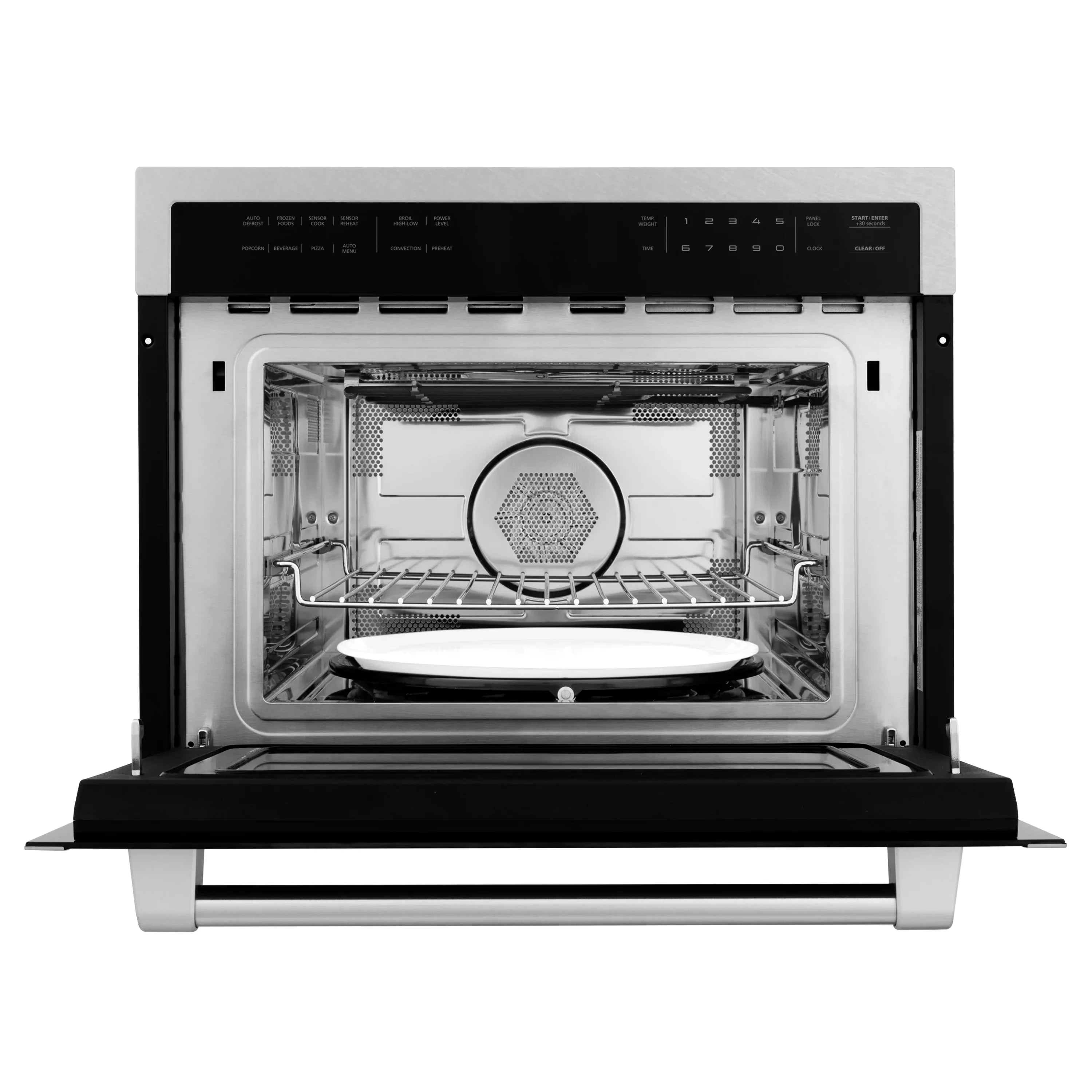 ZLINE 24" 1.6 cu ft. Built-in Convection Microwave Oven in Satin Stainless Steel with Speed and Sensor Cooking, MWO-24-SS